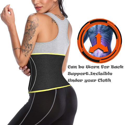 Sweat Belt for Women Waist Trainer Weight Loss Waist Cincher Belly Girdles Slimming Band Neoprene Body Shaper Fitness Gym by NINGMI