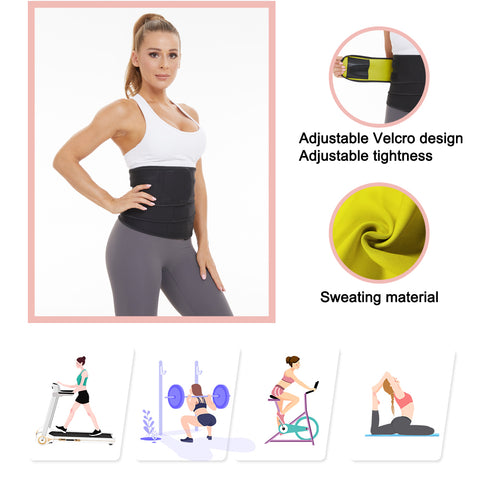 Women Waist Trainer Neoprene Body Shaper Belt Waist Trimmer Corset Shaper Tummy Wrap Sweat Shapewear Workout Fat Burn by NINGMI