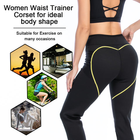 Sauna Slimming Pant Women High Waist Trainer Neoprene Legging Shaper Capris Hot Thermo Sweat Gym Workout Fitness Trousers by NINGMI