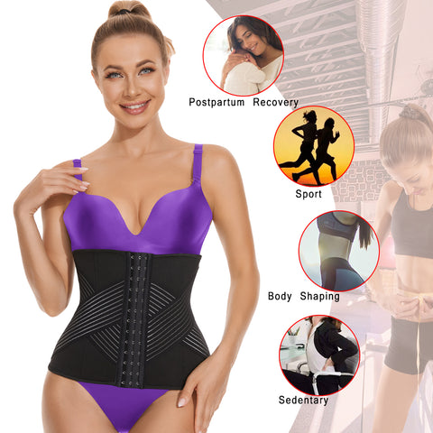 Waist Trainer Corset Women Fat Burning Sauna Belt for Weight Loss Firm Support Waist Cincher Fitness Slimming Belt by NINGMI