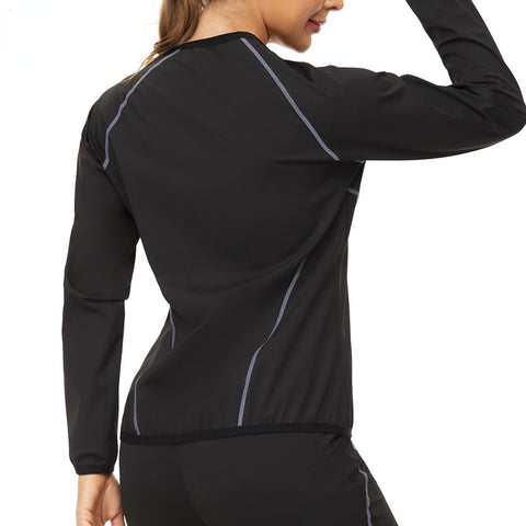 Seamless Sauna Shirt Women Body Shaper Waist Trainer Corset Long Sleeve Slimming Shirts Gym Workout Run Vest Sportswear by NINGMI