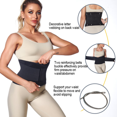 Sweat Belt for Women Waist Trainer Weight Loss Waist Cincher Trimmer Belly Girdles Corset Fat Burner Neoprene Band Sport by NINGMI