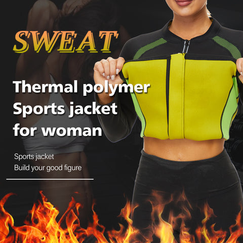 Women Shapewear Sauna Shirt  for Weight Loss Waist Trainer Sweat Shirt Fitness Body Shaper Fat Burning Sauna Jecket by NINGMI