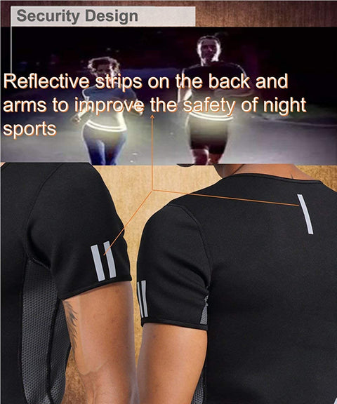 NINGMI Sauna Suit for Men Hot Sweat Suit Neoprene Body Shaper Sauna Shirt Workout Cami Top for Tummy Fat Loss