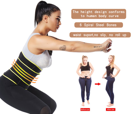 Sports Girdles Workout Belt Tummy Control Sweat Girdle Workout Slim Belly Band for Weight Loss Trimmer Slimmer Belt by NINGMI