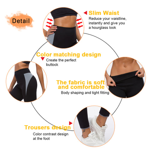 Waist Trainer Legging Shpaers Belt Workout Fitness Weight Loss Body Shaper Pants Women Slim Trimmer Sweat Sauna Shpewear by NINGMI