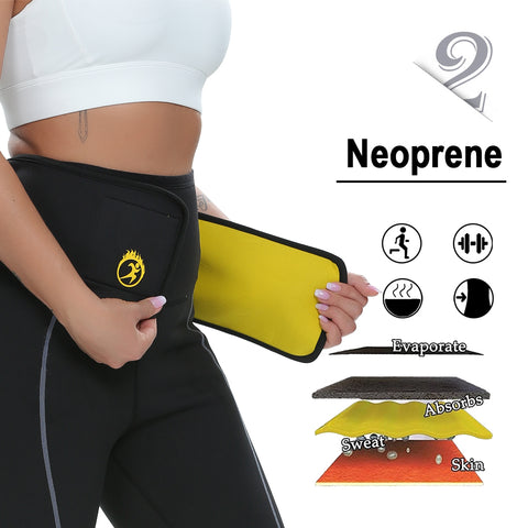 Hot Sauna Weight Loss Sweat Pants Neoprene Slimming Gym Workout High Waist Trainer Leggings Fat Burning Workout Fitness by NINGMI