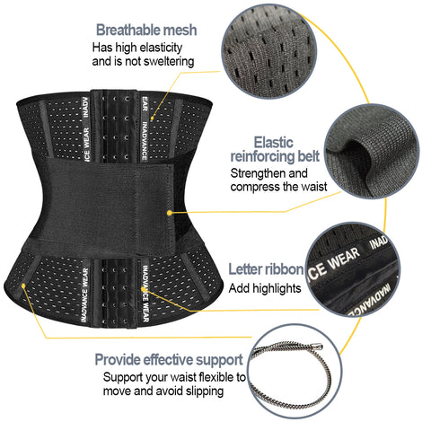 Waist Trainer Corset Fitness Trimmer Belt Slimming Body Shaper for Weight Loss Sauna Sweat Girdle Workout Fat Burn Fajas by NINGMI