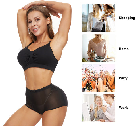 Women Butt Lifter Hip Pads Booty Enhancer Thigh Slim Trimmer Underwear High Waist Trainer Body Shaper Tummy Shapewear by NINGMI