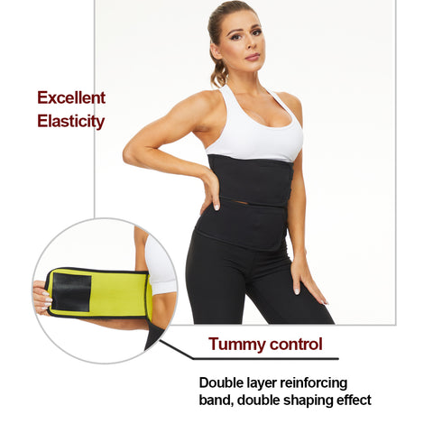 Sauna Strap Waist Trainer for Women Weight Loss Sweat Waist Cincher Slimming Corset Fat Burner Belly Belt Body Shaper by NINGMI