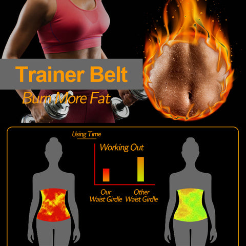 Sauna Belt Waist Trainer for Women Weight Loss Neoprene Sweat Girdle Waist Cincher Slimming Corset Fat Burner Body Shaper by NINGMI