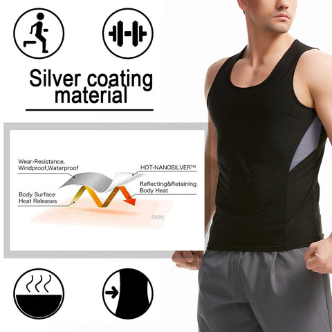 Men Shapewear Waist Trainer Vest Hot Sauna Suits Thermo Sweat Tank Tops Body Shaper Slimming Weight Loss Workout Shirt by NINGMI