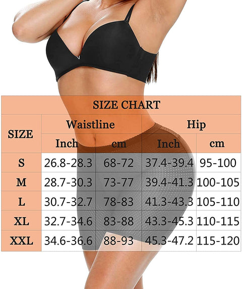 NINGMI Womens Butt Lifter Seamless Hip Enhancer Underwear Booty Pads Shaper Boyshorts