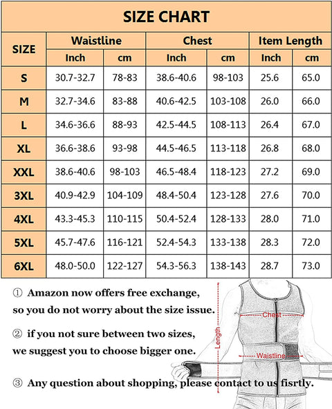 NINGMI Sauna Vest for Men 2 in 1 with Waist Trainer Sweat Workout Tank Top Neoprene Suit Zipper Shirt Slimming Belt Gym