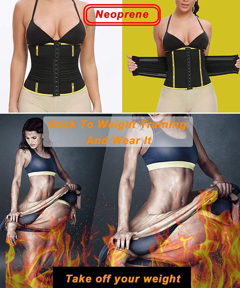 Rejsumi Womens Waist Trainer Neoprene Sauna Sweat Belt for Workout Fitness Shapewear Tummy Control Girdle