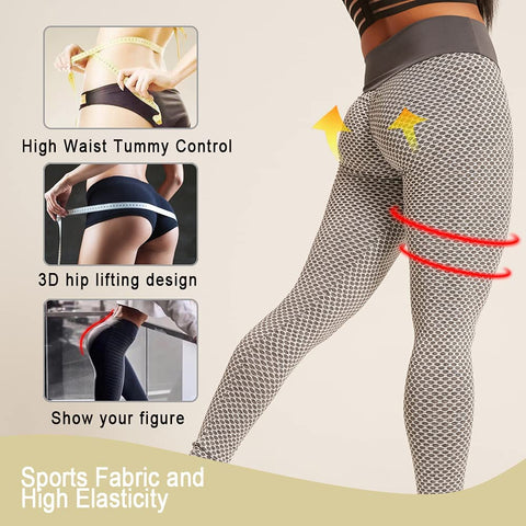 NINGMI Womens Yoga Pants Workout Jeggings Butt Lifting High Waisted Yoga Pants TikTok Seamless Leggins Tummy Control