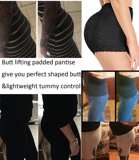 NINGMI Women Butt Lifter Padded Shapewear Enhancer Control Panties Body Shaper Underwear