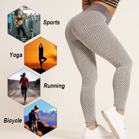 NINGMI Womens Yoga Pants Workout Jeggings Butt Lifting High Waisted Yoga Pants TikTok Seamless Leggins Tummy Control