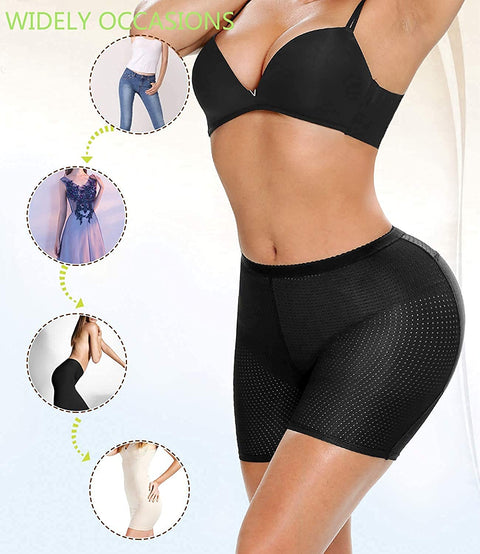 NINGMI Womens Butt Lifter Seamless Hip Enhancer Underwear Booty Pads Shaper Boyshorts