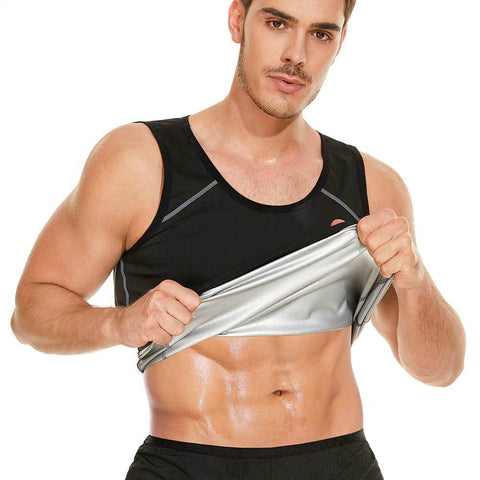 Sauna Vest for Men Sweat Top Weight Loss Tank Top Slimming Shirt Body Shaper Fat Burner Gym Sport Workout Fitness by NINGMI