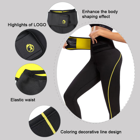 Neoprene Legging Women Shaper High Waist Trainer Pants Slimming Sauna Sweat Belt Gym Hot Thermo Fitness Pant Fat Burning by NINGMI