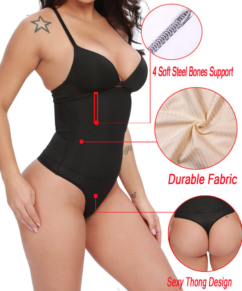 Women Body Shaper Thong Panties High Waist Trainer Cinchers Shapewear Fajas Slimming Tummy Control Butt Lifter Underwear by NINGMI