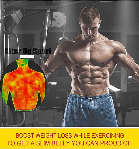 NINGMI Men Sauna Suit Neoprene Sweat Jacket Workout WeightLoss Long Sleeve Waist Trainer Body Shaper with Zipper