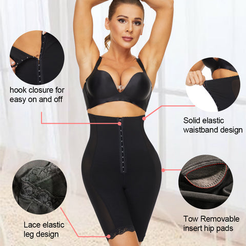 NINGMI Women Butt Lifter Panties Slimming Pants Waist Trainer Body Shaper Shapewear Tummy Control High Waist Shorts