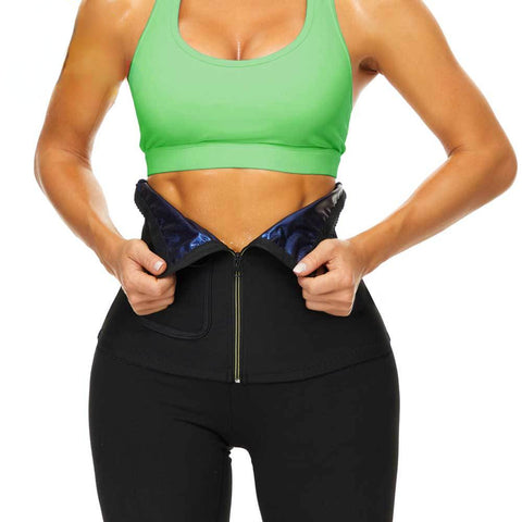 Women Sweat Belt Waist Trainer with Pocket Weight Loss Waist Cincher Trimmer Belly Girdles Corset Slimming Body Shaper by NINGMI