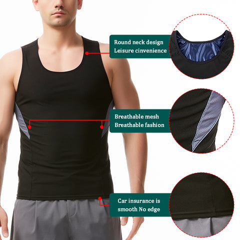 Men Shapewear Waist Trainer Vest Hot Sauna Suits Thermo Sweat Tank Tops Body Shaper Slimming Weight Loss Workout Shirt by NINGMI