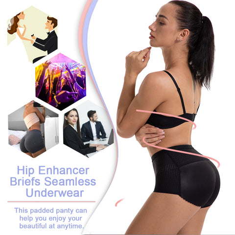 Fake Ass Seamless Women Body Shaper Slimming Panties Shapewear Hip Enhancer Booty Pad Push Up Butt Lifter Pant Underwear by NINGMI