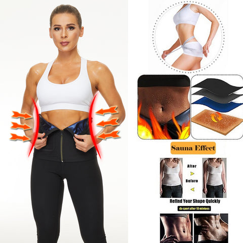 Waist Trainer for Women Sweat Belly Belt with Pocket Weight Loss Waist Cincher Body Shaper Corset Sauna Girdle Band Strap by NINGMI
