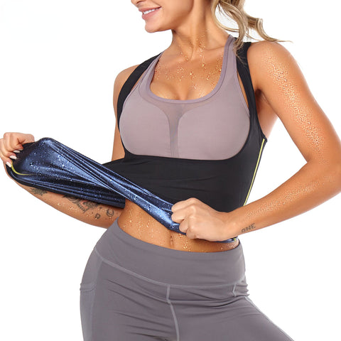 Women Sweat Tank Tops Sauna Short Sleeve Body Shaper Slimming Shirt Waist Trainer Corset Shapewear Underwear Weight Loss by NINGMI