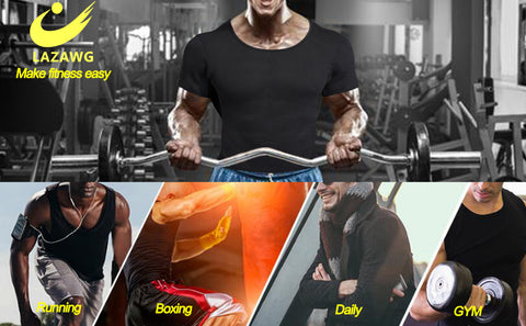 Men Sports Top Neoprene Body Shaper Slim Waist Trainer Fitness Shirt Slimming Vest Belt Corset Mesh Shapewear Yoga Jacket by NINGMI