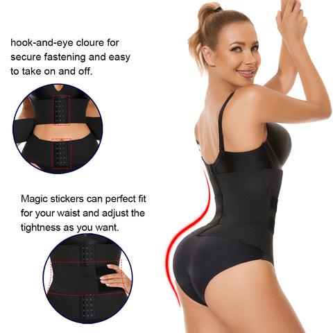 Womens Waist Trainer Corset Seamless Body Shaper Belly Postpartum Back Support Belt Hook Slimming Modeling Waist  Cincher by NINGMI