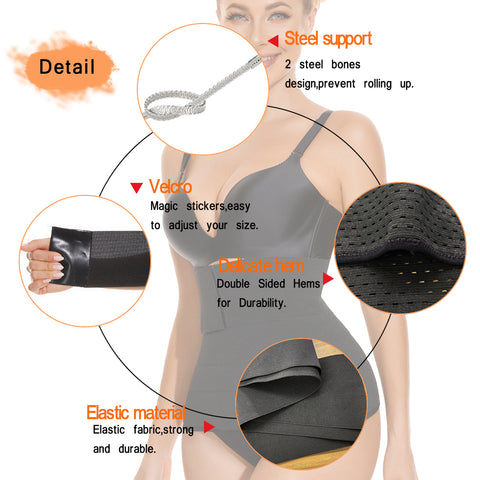 Women Waist Trainer with Wrap for Weight Loss Sauna Belt Corset Fat Burner Girdle Sweat Band Slimming Strap Body Shaper by NINGMI