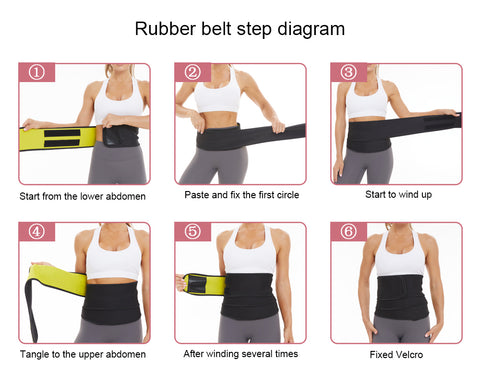 Sauna Band for Women Waist Trainer Weight Loss Waist Cincher Belly Control Belt Slimming Wrap Body Shaper Sweat Gridle by NINGMI