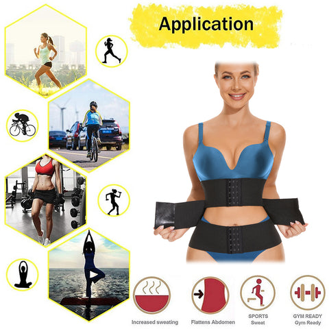 Waist Trainer for Women Belly Control Body Shaper Weight Loss Waist Cincher Trimmer Slimming Girdle Corset Fat Burner by NINGMI