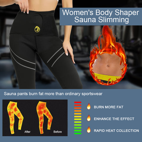 Women Neoprene Sauna Pant Slimming Waist Trainer Gym Pants Capris Sports Leggings Body Shaper Slim Hight Waisted Shorts by NINGMI
