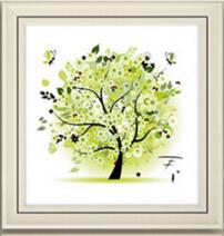 NINGMI Golden panno,Needlework,DIY DMC Cross stitch,Sets For Embroidery kit,four season tree cotton thread home Counted Cross-Stitching