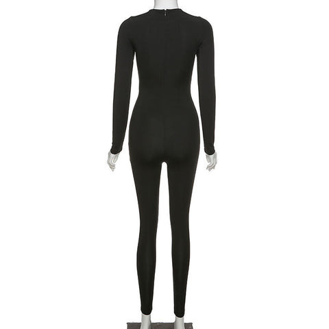 NINGMI Autumn Women Sexy Winter Jumpsuit Streetwear Long Sleeve Bodycon Solid Sport Fitness Overalls For Women