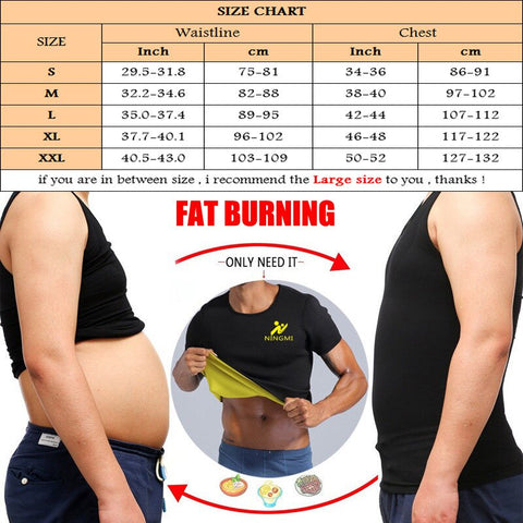 Men Sports Top Neoprene Body Shaper Slim Waist Trainer Fitness Shirt Slimming Vest Belt Corset Mesh Shapewear Yoga Jacket by NINGMI