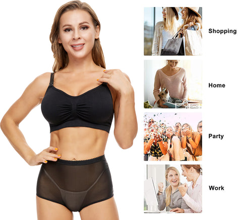 NINGMI Women Booty Padded Hip Enhancer Butt Lifter Control Panties Sexy Booty Panty Control Panties Underwear Lingerie Shapewear