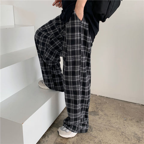 NINGMI Cargo Pants for Women Casual Loose Wide Leg Trousers Ins Retro Teens Straight Trousers