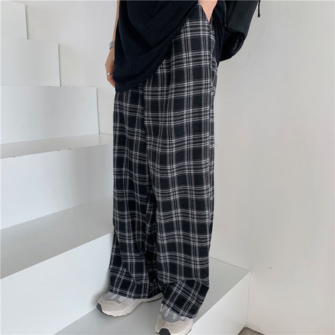 NINGMI Cargo Pants for Women Casual Loose Wide Leg Trousers Ins Retro Teens Straight Trousers