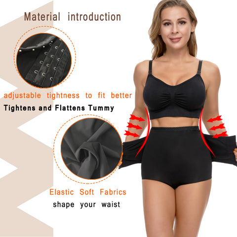 NINGMI Women High Waisted Underwear Bodi Shaper Lingerie Slimming Butt Lifter Shapewear Tummy Control Panties Fajas Bodysuit