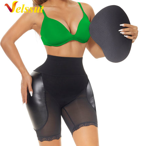 NINGMI Women High Waist Hip Enhancer Shorts for Ladies Butt Lifter Slimming Cotton Pad Shapewear Bodysuit Shaper Model Panties