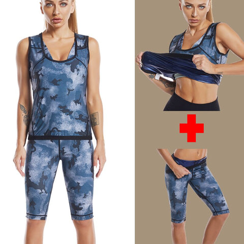 LANFEI Sauna Suit for Women Shapewear Set Waist Trainer Slimming Vest Body Shaper for Weight Loss Fitness Corset Slim Shapewear