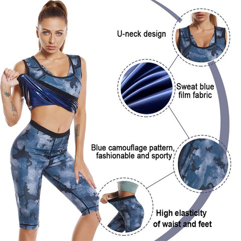 LANFEI Sauna Suit for Women Shapewear Set Waist Trainer Slimming Vest Body Shaper for Weight Loss Fitness Corset Slim Shapewear