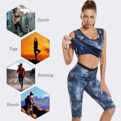 LANFEI Sauna Suit for Women Shapewear Set Waist Trainer Slimming Vest Body Shaper for Weight Loss Fitness Corset Slim Shapewear